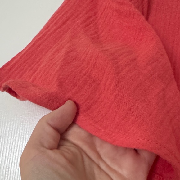 Brass & Roe Coral Linen Midi Dress - Picture 2 of 4